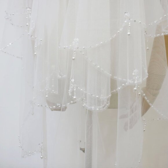 Handmade Beaded Wedding Veil